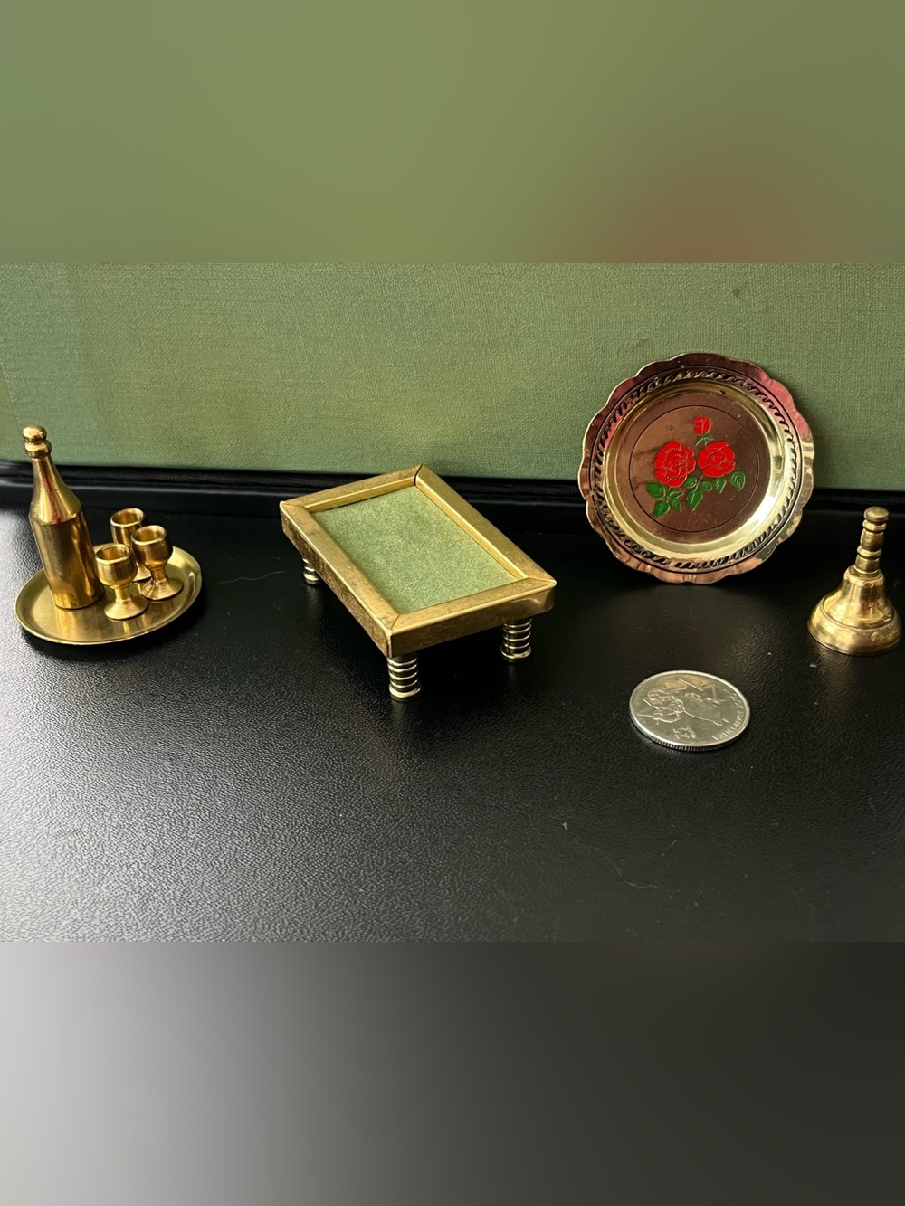 Brass Miniatures Lot 3 Dollhouse Miniatures Made In Holland